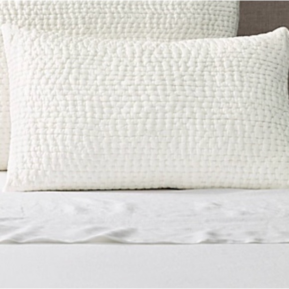 Restoration Hardware Silk Pick Stitch Sham Set of 2